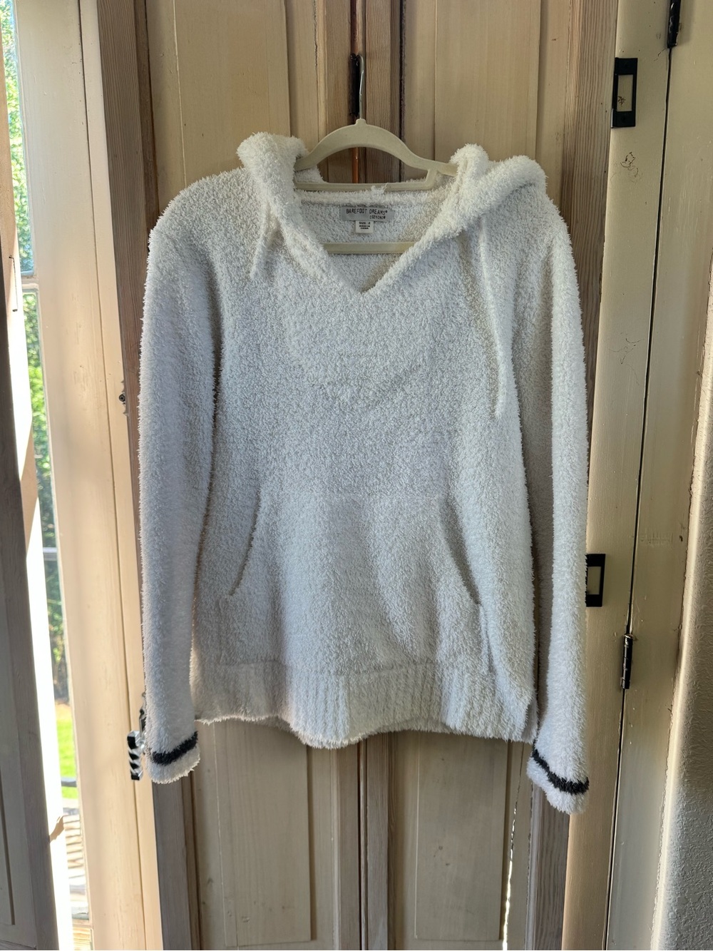 Barefoot Dreams Cream Cozy Plush hoodie